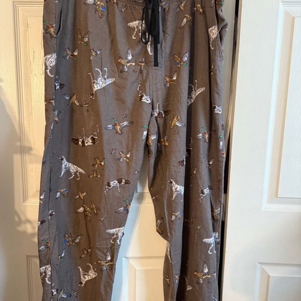 Men's Cotton Flannel Hunting Print Pajama Pants